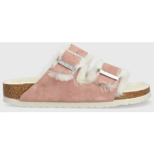 Birkenstock Kućne papuče od brušene kože Arizona boja: ružičasta