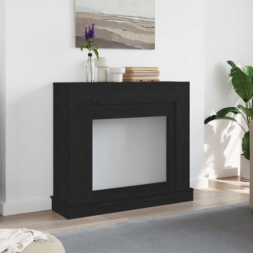 vidaXL Okvir za kamin črna hrast 100x30x87,5 cm inženirski les Cene