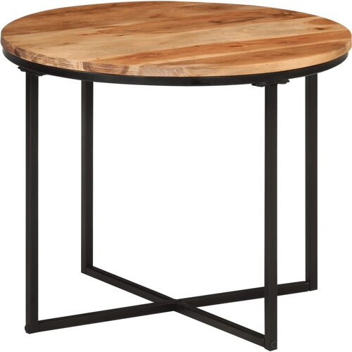 VidaXL Stolić za kavu 55x55x45 cm od masivnog drva bagrema i željeza Slike
