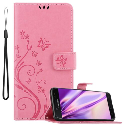 Cadorabo Samsung Galaxy J7 2018 v klasična zlata - ovitek v cvetličnem dizajnu z magnetnim zapiranjem, stoječo funkcijo in režami za kartice, (20562712) Cene