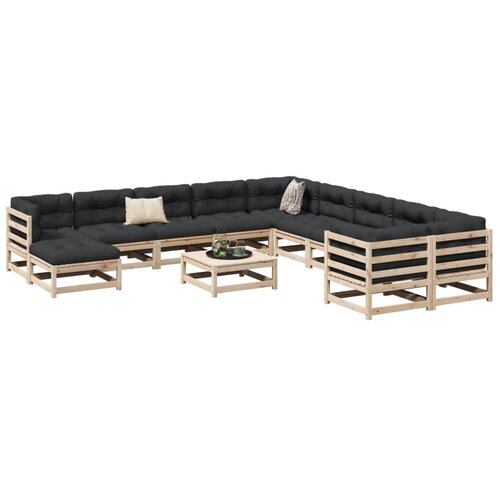 vidaXL 12-dijelna vrtna sofa od masivne borovine Cene