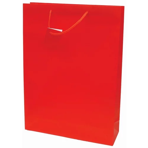  vrečka darilna 330x457x102 platificirana mat promocija - rdeča
