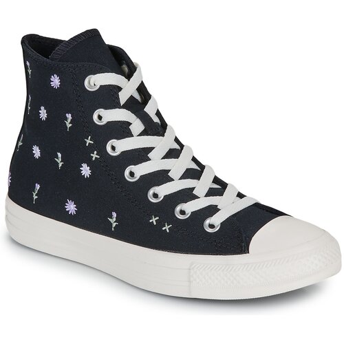 Converse Visoke superge CHUCK TAYLOR ALL STAR EMBROIDERED FLOWERS Črna Slike