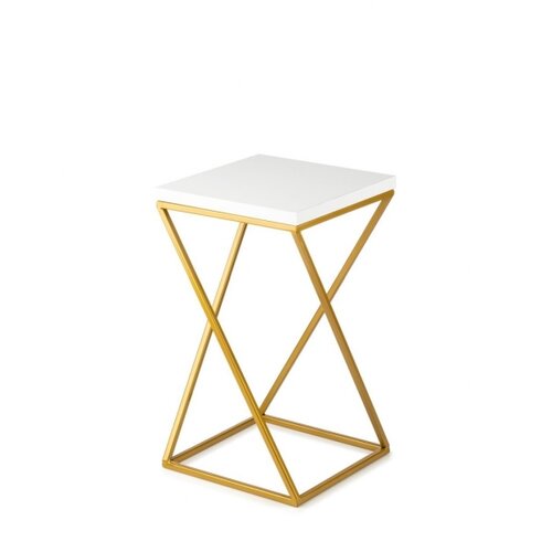  Stalak za cveće LOFT 40x24 cm zlatna/bela Slike