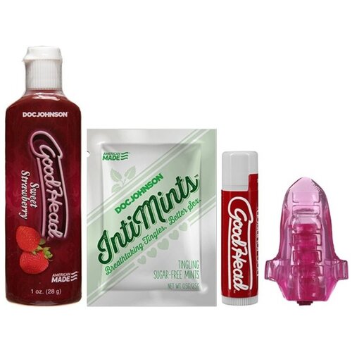 Doc Johnson GoodHead Lick It Kit - Strawberry Cene
