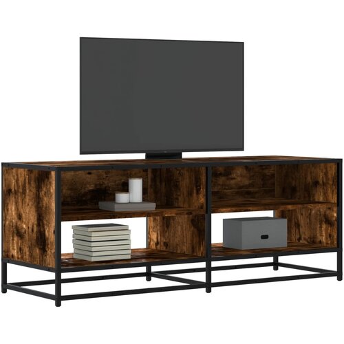 VidaXL TV ormarić boja dimljenog hrasta 120,5x40x46 cm konstruirano Slike