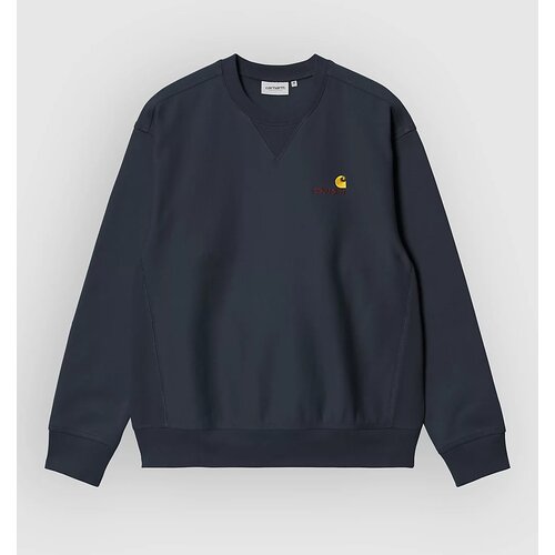 Carhartt WIP American Script Pulover deep night Slike