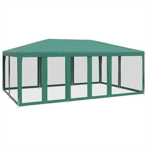 vidaXL Vrtni šotor z 10 mrežastimi stranicami zelen 6x4 m HDPE, (22054836) Cene