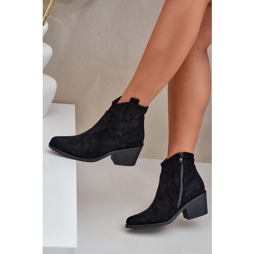 S. BARSKI Perforated Cowboy Boots With Zipper Eco Suede S.Barski Cijene