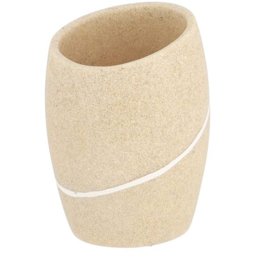 Tendance Staklo za četke s efektom kamena 9,8x7,2x6,5 cm poliresin, bež Cene