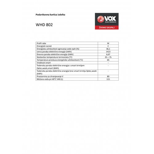 Vox WHD 802 CLEAN Slike