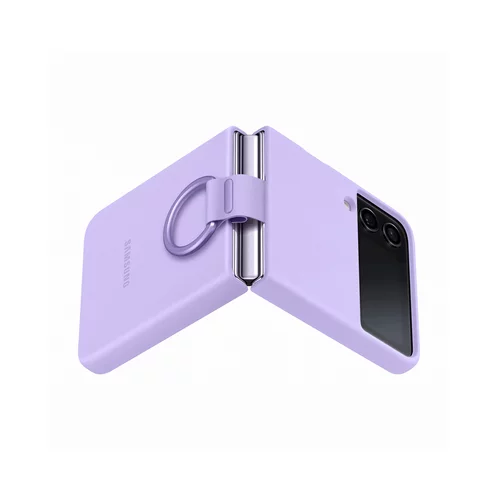 Samsung galaxy z FLIP4 silicon with ring purple