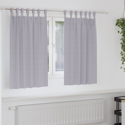 vidaXL Zavjese sa zavjesama 2 pcs Metalna siva Poliester Cijene