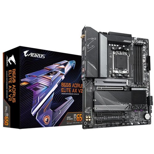 Gigabyte B650 AORUS ELITE AX V2 Motherboard - Supports AMD AM5 CPUs, 12+2+2 Phases Digital VRM, up to 8000MHz DDR5 (OC), 1xPCIe 5.0 + 2xPCIe 4.0 M.2, Wi-Fi 6E, 2.5GbE LAN, USB 3.2 Gen 2 Cijene