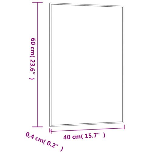  Zidno ogledalo 40 x 60 cm stakleno pravokutno Slike