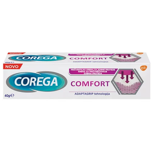 Corega Comfort, pričvrstilna krema za zobne proteze