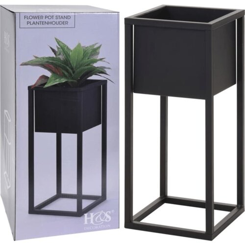 Furnova H&S Collection Korito za rože na kovinskem podstavku črno 50 cm, (21920140) Cene