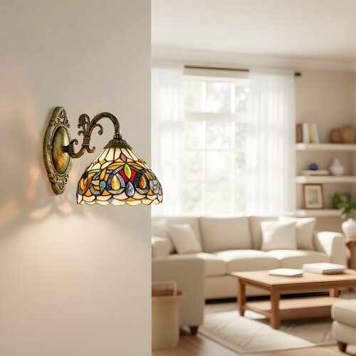 Brilagi tiffany vitražna zidna lampa luisa 1xE27/40W/230V Slike