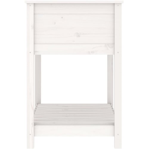  Sadilica s policom bijela 82,5x54x81 cm od masivne borovine Slike
