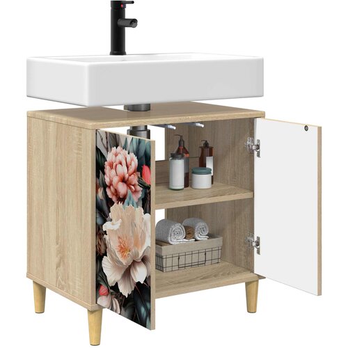  Kupaonski ormar BORNE Sonoma 60 x 40 x 60 cm Konstruirano drvo Slike