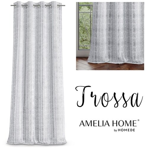  Curtain TROSSA color gray eyelets braid 140x270 ameliahome Cijene