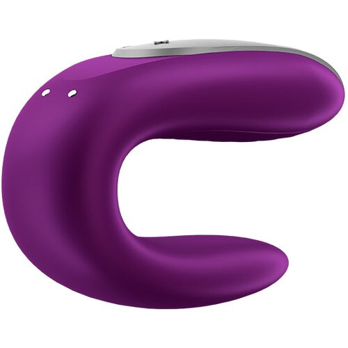 Satisfyer Double Fun - pametni, vodootporni, radijski vibrator za par (ljubičasta) Slike