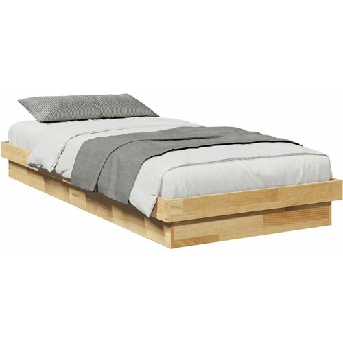 vidaXL posteljni okvir brez vzmetnice 80x200 cm masivni hrastov les Cene