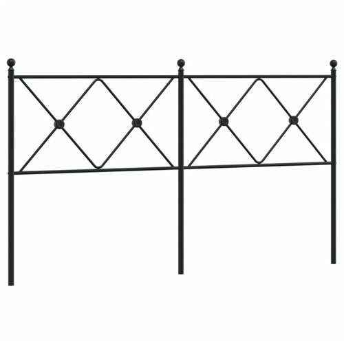 Maison Chic kovinsko posteljno vzglavje - vzglavna omarica - nočna omarica črno 160 cm, (21704691) Slike