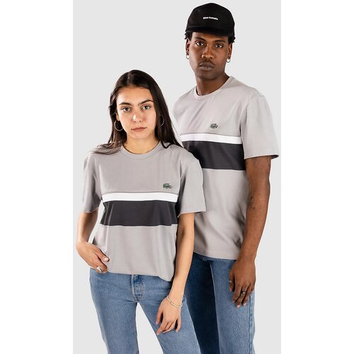 Lacoste Regular Fit Colorblock Cotton T-shirt elephant grey / grap / wht Slike