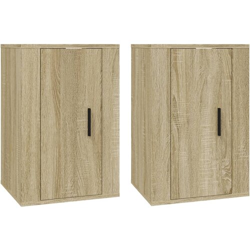 vidaXL Stenska TV omarica 2 kosa sonoma hrast 40x34,5x60 cm, (20734464) Cene