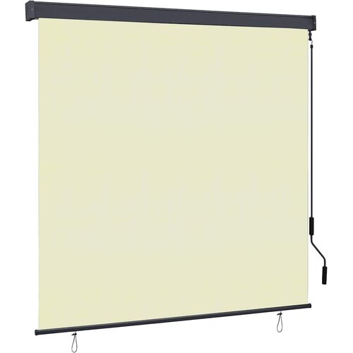 Rolo zavjesa Krem 180 x 250 cm Tkanina i aluminij Cijene