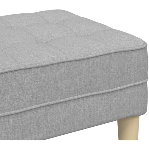  Klupa s jastukom Oblačnosiva 113 x 57 x 39 cm tkanina Slike