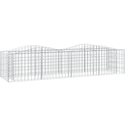 VidaXL Obokana gabionska visoka greda 200x50x50 cm pocinkano železo, (21072646) Slike