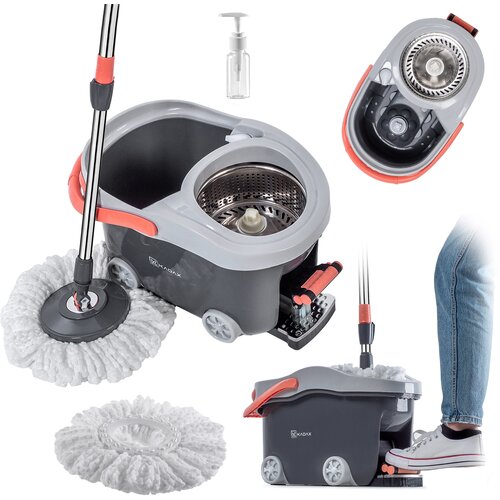 KADAX rotacijski mop z vedrom 12L rotacijski z ožemalnikom okrogel teleskopski ročaj, (5000361596) Cene