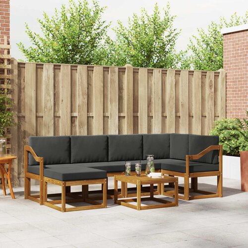  Set vanjskih sofa 7 kom. Prirodna i antracit Cijene