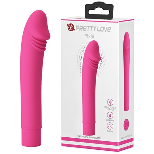  Roze silikonski vibrator 15cm Slike