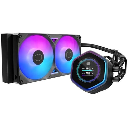 Cooler Master MasterLiquid Atmos II 240 LCD Black Processor Liquid cooling kit 12 cm 1 pc(s) Slike