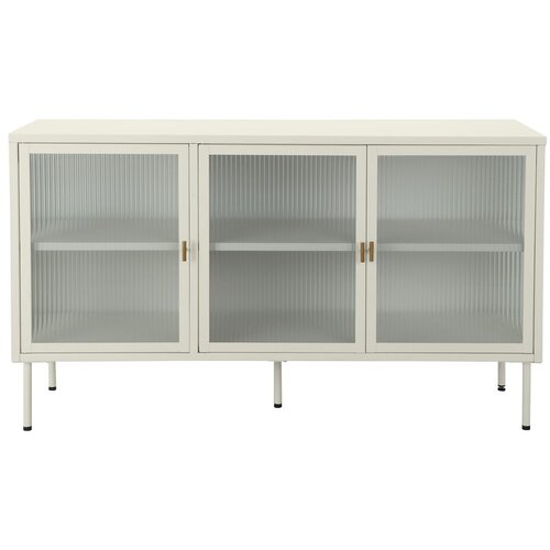 Støraa Kremno bela kovinska vitrina 130x75 cm Rosalie – Cene