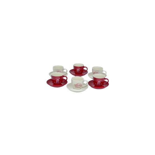  Šalica set 170CC porculan 3952P bijela crvena Cijene