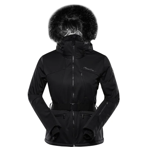 Alpine pro Women's ski softshell jacket with membrane DOWELA black