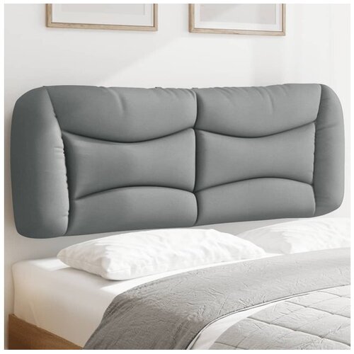 vidaXL Jastuk za uzglavlje Hvar svjetlosivi 137 cm od tkanine - Svjetlosiva 137 cm Cijene