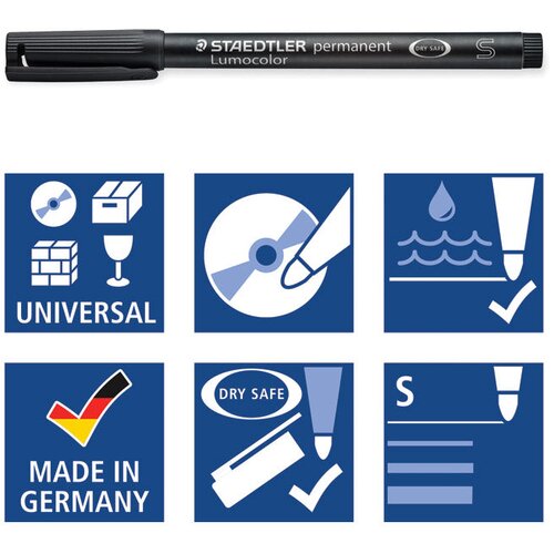 Marker PERMANENTNI 0,4MM RECIKLIRANI LUMOCOLOR STAEDTLER 313-5 ZELENI Slike