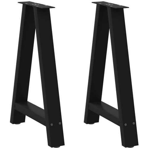 VidaXL noge kavne mizice a-oblika 2 kosa črna 50x(72-73) cm jeklo Slike