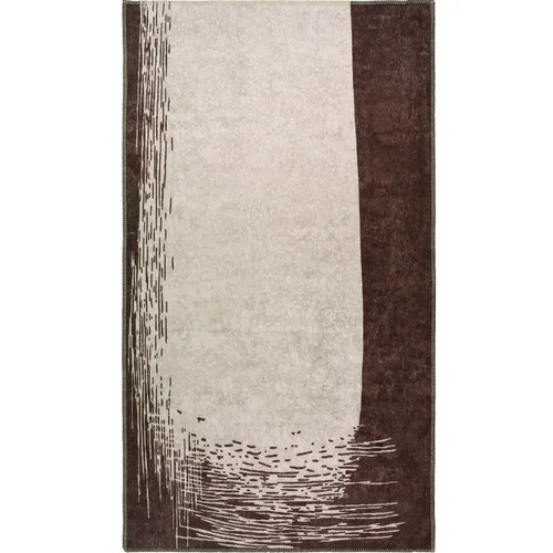 Vitaus Tamno smeđe-krem perivi tepih 230x160 cm -