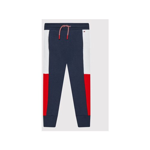 Tommy Hilfiger Spodnji del trenirke Colorblock KG0KG06218 M Mornarsko modra Regular Fit Slike