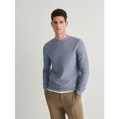 Reserved - Strukturirani džemper - svjetloplavo