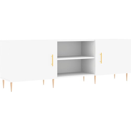 Maison Chic TV omarica - TV stojalo - Televizijska omarica bela 150x30x50 cm inženirski les, (21701501) Slike