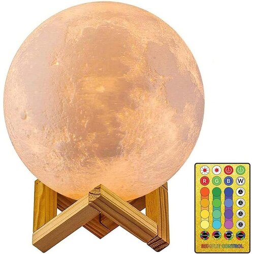 Venisymlis Moon Lamp, Nočna Lučka Moon Za Spalnico - Darilo Za Moške In Ženske, Leseno Stojalo Na Dotik Z Daljinskim Upravljalnikom, Majhna Velikost 4,8 Palca, (22068306) Cene