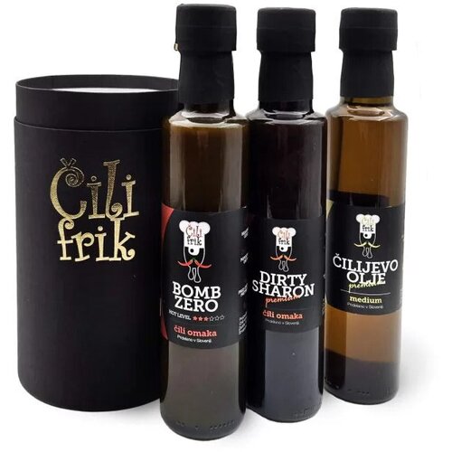 Kmetija Vizjak BIG FRIK TRIO - 3 pekoče omake po lastni izbiri v premium darilnem pakiranju Cene