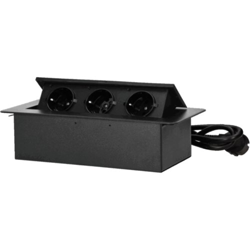 Orno Produžni kabel sa 3 x Schuko utičnice, ugradbena &amp;ndash; OR-GM-9033(GS)/B Slike